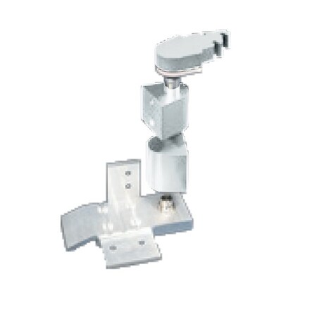 International Door Closers 3/4 Offset Pivot Set For Left 1/8 Recessed Doors, AL Baked Satin Aluminum Paint OP-5001-AL